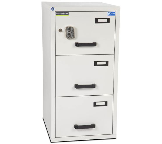 Burton Safes Fire Resistant Filing Cabinets - 3 Drawer