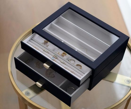Jewellery/ Watch Accessories Jewellery Box Display Drawer - Classic Jewellery Box - Set of 2 (with drawers)